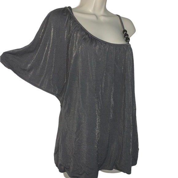One Shoulder Top with beaded spaghetti strap. - Picture 7 of 9